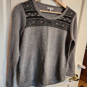 Toad & Co Gray Lambs Wool Sweater Medium